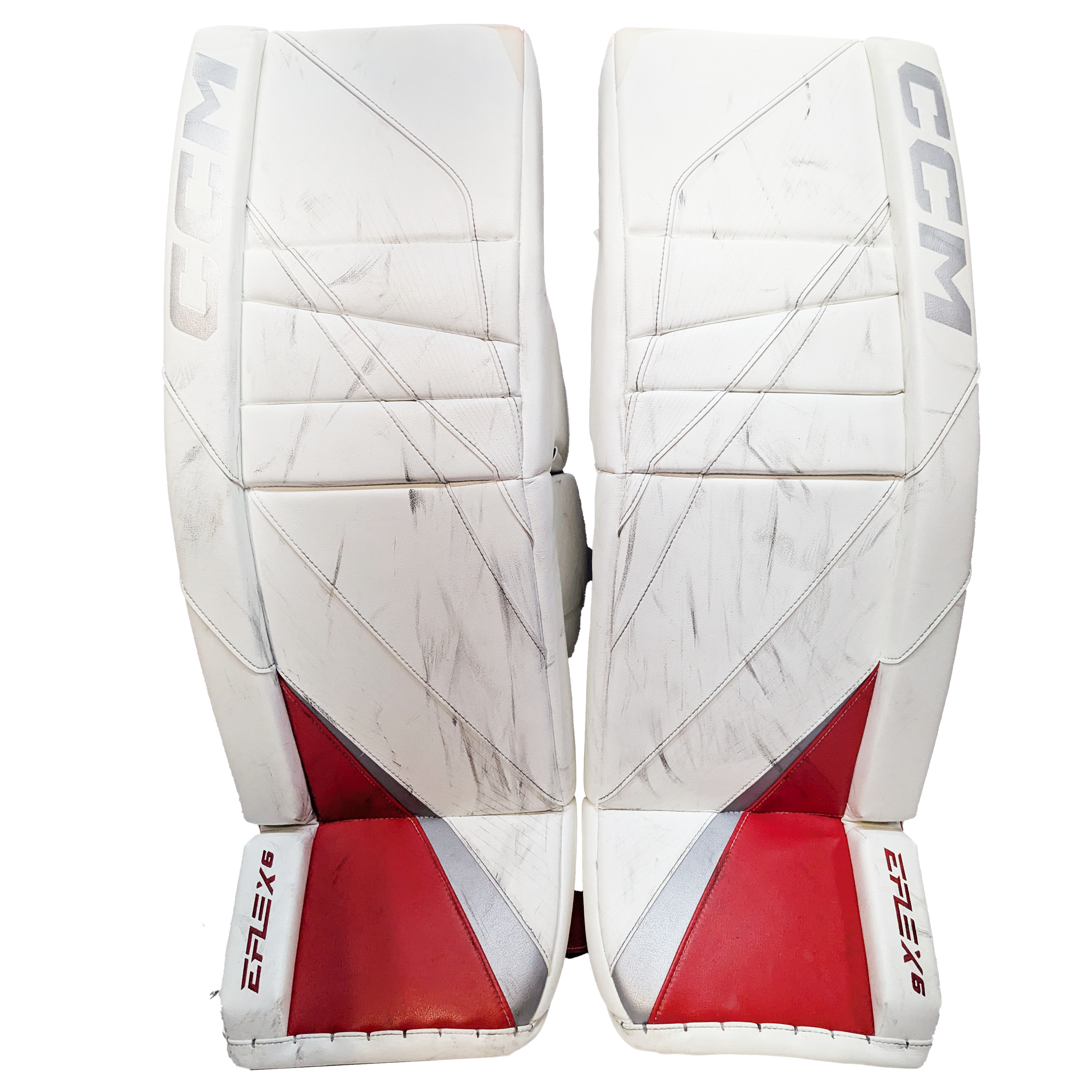 Extreme Flex 6 - Jambières de gardien de but Pro Stock d'occasion (blanc/rouge)
